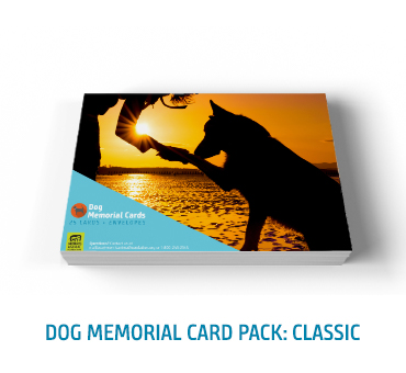 Dog Memorial Card Classic