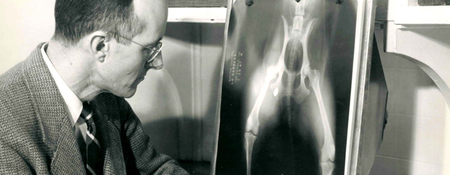 Mark Morris Sr. with x-ray