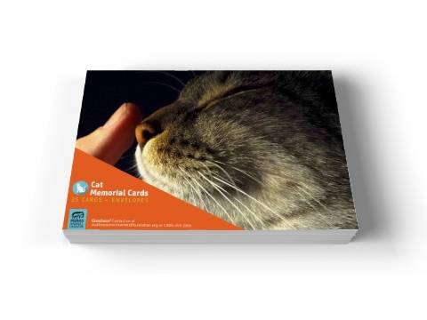 Image of front of the Cat Memorial Card Pack: Classic